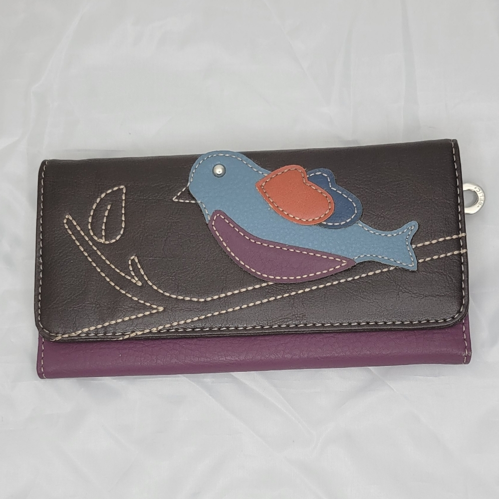 Relic Brown and Blue Bird Wallet